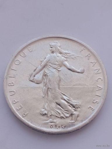 Франция 5 франков 1960 год. Серебро.