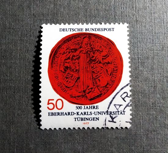 Марка Германия 1977 год 500 лет университету в Тюбингене