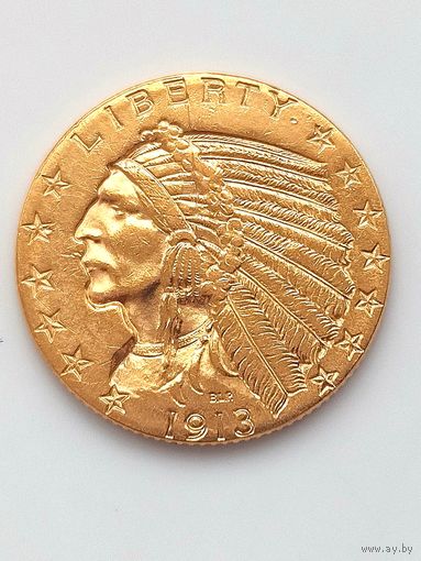 5 долларов США 1913г.