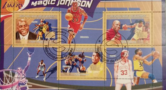 Гвинея 2009. Звезды NBA. Клуб Los Angeles Lakers. Малый лист