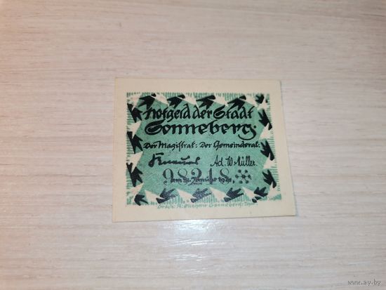 10 пфеннигов 1921 года, Зоннеберг, Германия.
