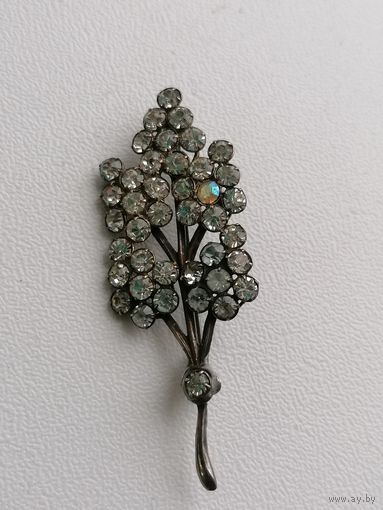 Брошь, серебро 875 пр, нужен ремонт, торги с Рубля