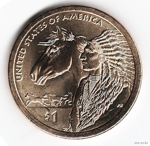 1 доллар США 2012 год Сакагавея Торговые пути 17 века двор D _состояние aUNC/UNC