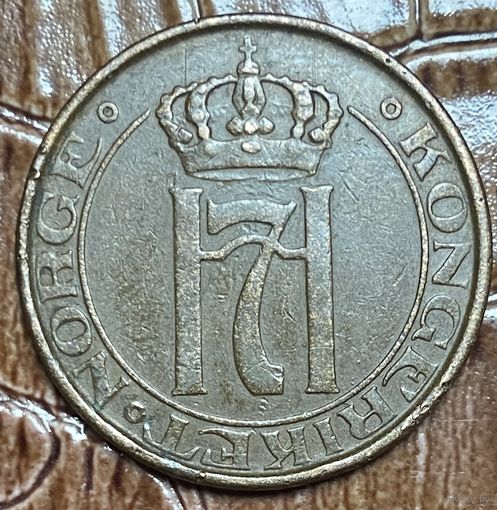 Монета 5 эре 1936 год. Норвегия. Король Хокон VII.