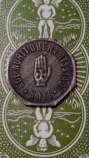 Германия нотгельд 10 пфеннигов 1918 Hall