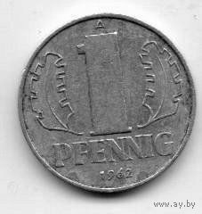 ГЕРМАНСКАЯ ДЕМОКРАТИЧЕСКАЯ РЕСПУБЛИКА 1 ПФЕННИГ 1962 г. А