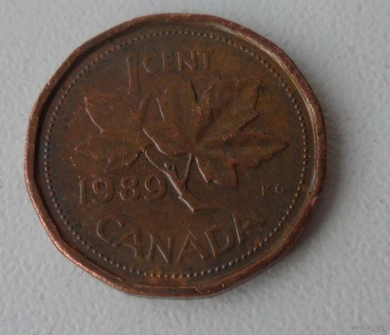 1 цент Канада 1989 г.в.