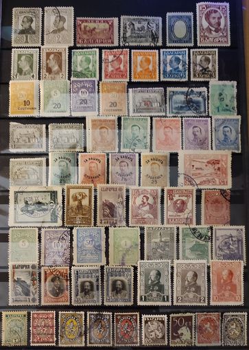 Болгария Подборка старых марок конца 19-ого века начала 20-ого века без повторов и практически без брака в количестве более 60 штук