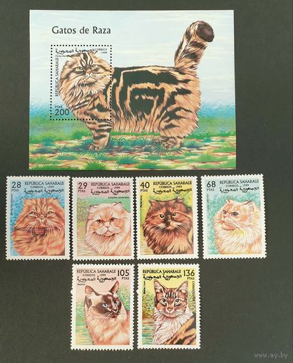 Кошки Полная серия 6м + 1 блок Сахара 1999
