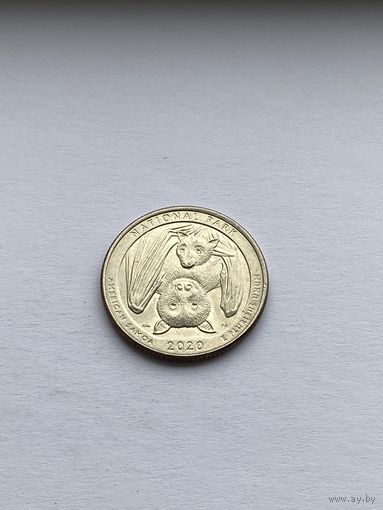 25 центов 2020 г., Национальный парк Американского Самоа, Американское Самоа, США