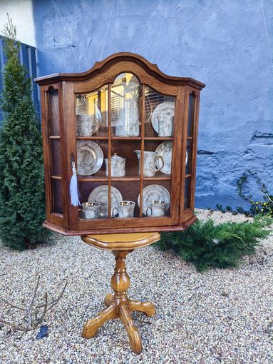 Винтажная Настенная Подвесная Витринка, ДУБ, Holland, ХХ век.