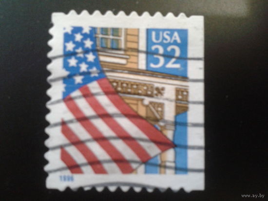 США 1996 стандарт, флаг год выпуска синего цвета
