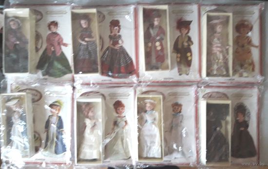 Куклы ДАМЫ ЭПОХИ, с журналами (8 шт.).