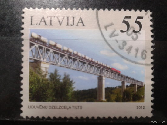 Латвия, 2012. Железнодорожный мост, марка из блока