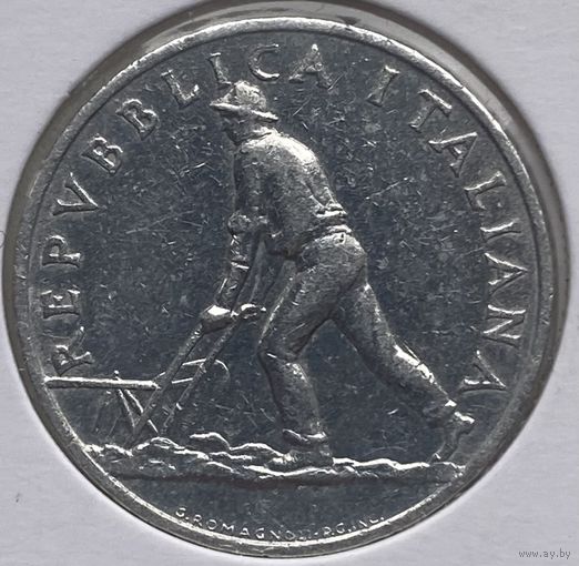 Италия 2 лиры 1948 г. В холдере