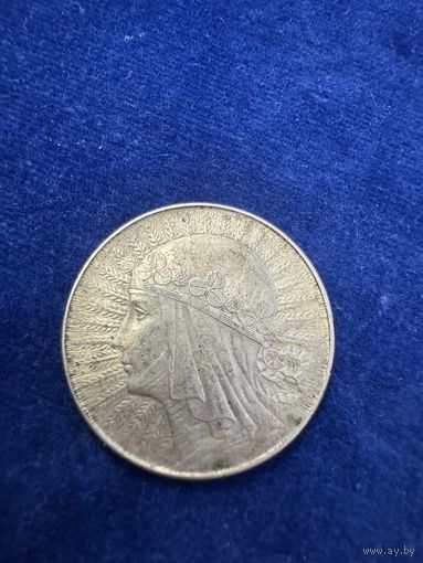 5 злотых Польша Ядвига 1934 год.