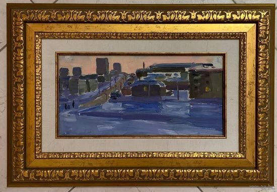 Казак О.И "Мой Минск", 1967г. К/М.Размер 17х34,5 см.