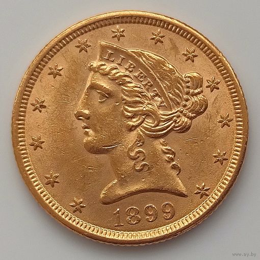 5 долларов США 1899г.
