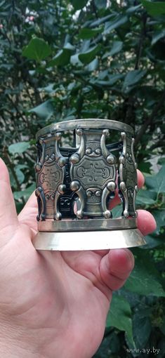 ПОДСТАКАННИК  ЛАТНЫЙ  МЕЛЬХИОР СССР  ОРИГИНАЛ  .  Распродажа Коллекции !!! . Экспресс  Аукцион  с рубля без МПЦ и прочего 3 ДНЯ  .Много лотов в продаже .