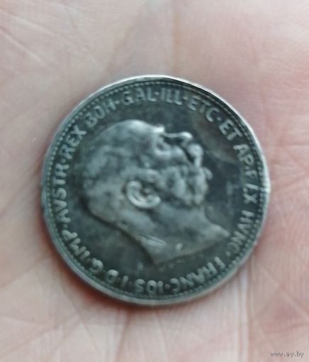 Австрия 1 крона 1916 года. Серебро.