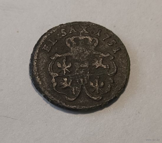 Аўгуст III Саксонскi. Солид 1751, хороший