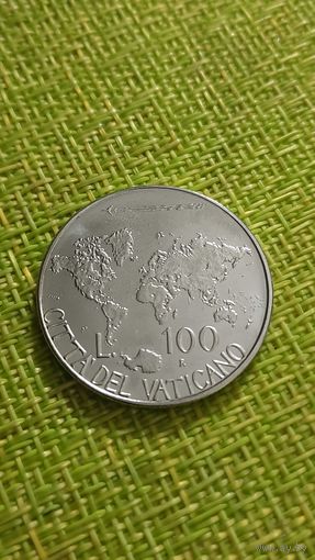 Ватикан 100 лир 1985 г