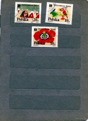 ПОЛЬША, 1987,  сказки сборка 3м по 20 коп шт  гашен