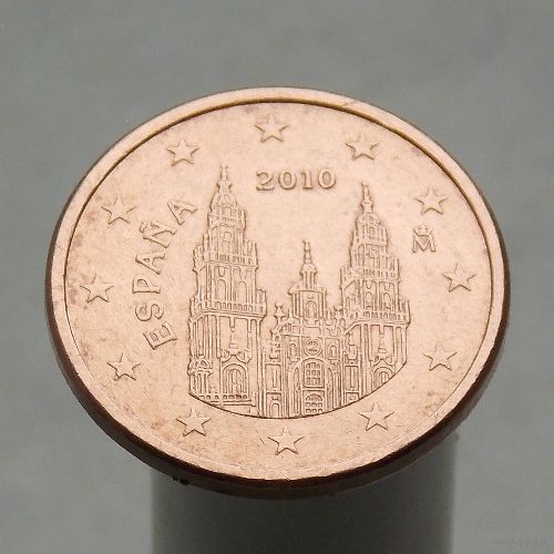 Испания 5 евроцентов 2010 (2-ый тип)