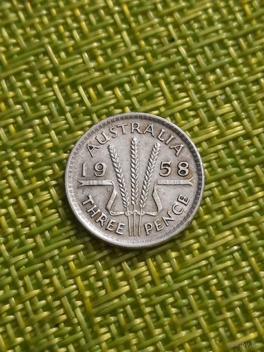 Австралия 3 пенса 1958 г