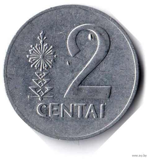Литва. 2 цента. 1991 г.