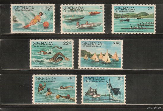 Гренада -1977(Мих.832-838)  **   ,  Спорт, Водные виды спорта ,Рыбалка,