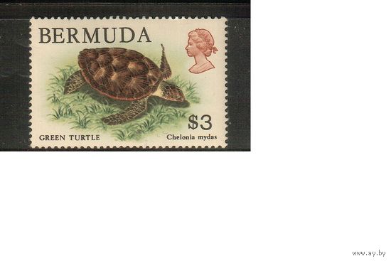 Бермуды-1978(Мих.367) , ** , Морская  Фауна,   Черепаха