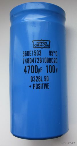 Конденсатор  Nippon Chemi-Con 748D472B100BC2C 95C  4700 мкФ 100 В