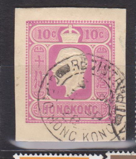 Британские колонии  Король Георг V Известные люди личности  Гонконг лот 5 ВЫРЕЗКА С КОНВЕРТА ИЛИ ПОЧТОВОЙ КАРТОЧКИ