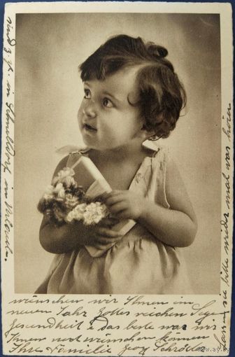 Детская фотооткрытка. Германия. 1937 г.