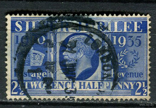 Великобритания - 1935 - Король Георг V 2 1/2Р - [Mi.192X] - 1 марка. Гашеная.  (LOT EX37)-T10P30