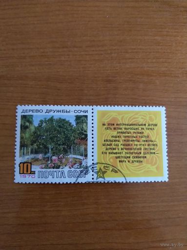 1970 СССР Загорский 3789Va бумага светиться с купоном флора дерево дружбы клей MNH** (с-6)