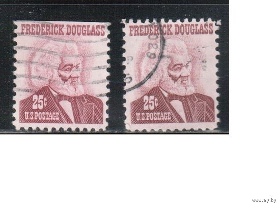 США-1967, (Мих. 916 х+у) , гаш. ,  Стандарт, Личности, Дуглас, 2 типа бумаги