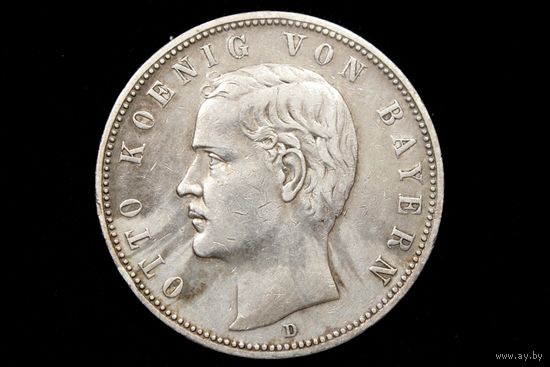 5 марок 1902 г. Бавария (Германия), Отто I. Кабинетная патина!