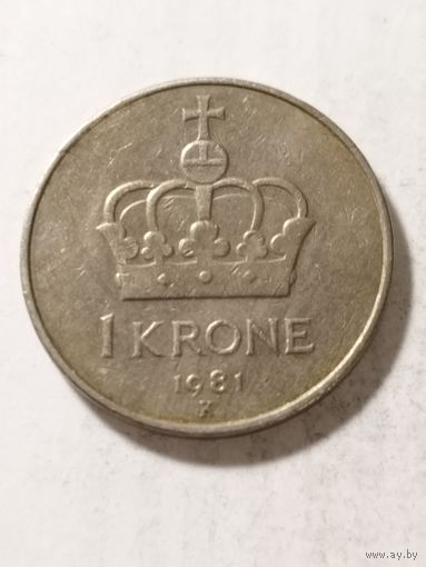 Норвегия 1 крона 1981