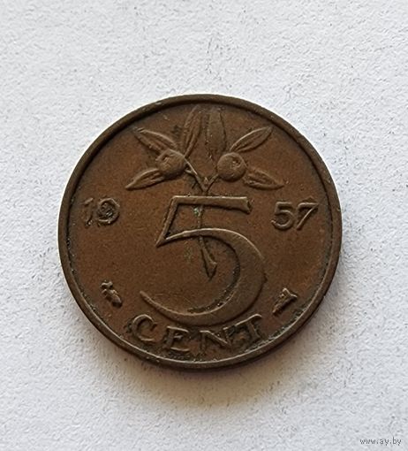 Нидерланды 5 центов, 1957