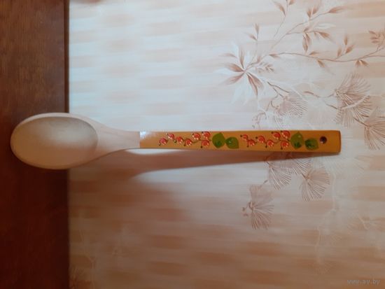 Ложка дерево  роспись  лак  новая