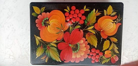 Шкатулка ссср 1974г. 19на14.см.пластик.