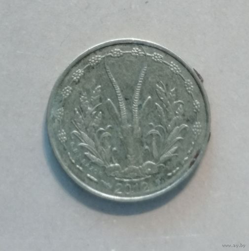 Западная Африка (ВСЕАО) 5 франков, 2012 г., КМ# 2а