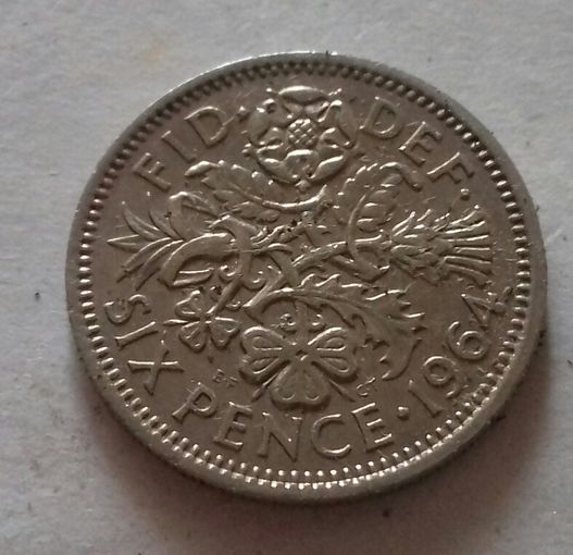 6 пенсов, Великобритания 1964 г.