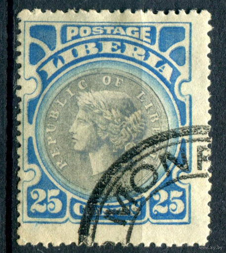 Либерия - 1906г. - фольклор, 25 с - 1 марка - гашёная [Mi 99]. #4-W1-123-A-1
