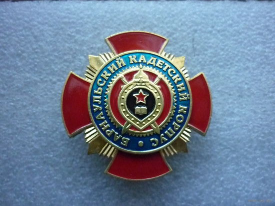 Знак нагрудный. Барнаульский кадетский корпус. Эмблема. Латунь закрутка. 2-составный.