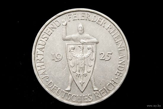 5 марок 1925 г. Веймарская республика (Германия). Тысячелетие Рейнской области. Сохран!
