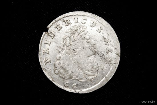 Шестак 1709 г. Пруссия (Германия), Фридрих. Штемпельный блеск!