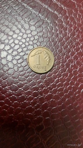 Монета 1 грош 2001г. Польша.